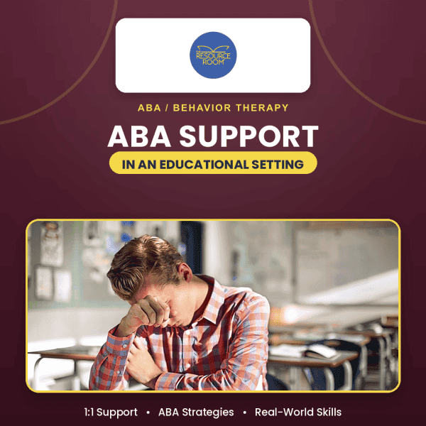 ABA and behavior therapy support in an educational setting at Resource Room.